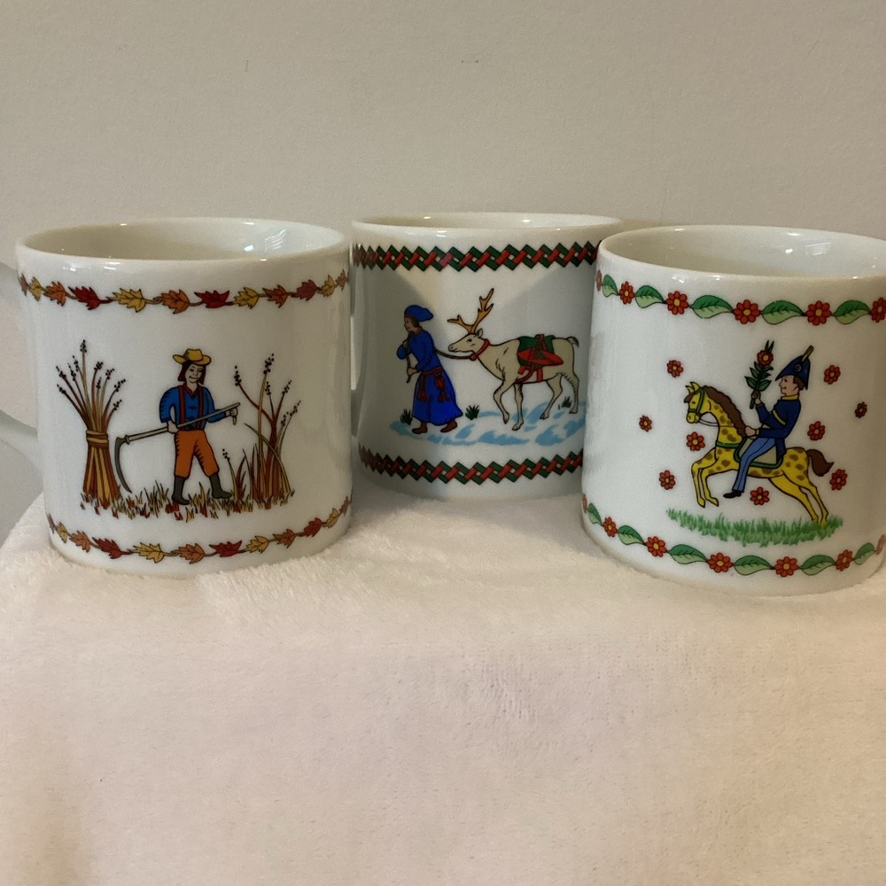Gevalia Kaffe Coffee Cup
Mug  set of 3 Swedish Seasons
Collection Summer 10oz